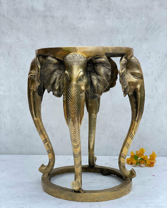 Athepoo-Elephant stool(12.7x12.7x18 )