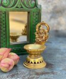Athepoo-a brass antique gold god lakshmi diya