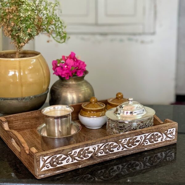 Athepoo-Wooden tray(15"x12"x2")