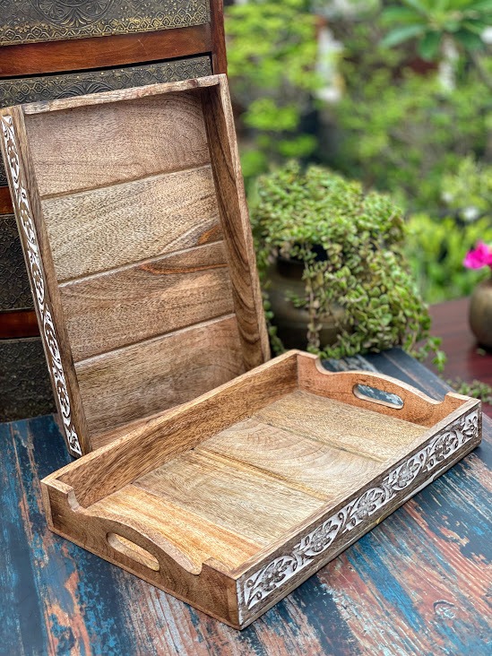Athepoo-Wooden tray(15"x12"x2")