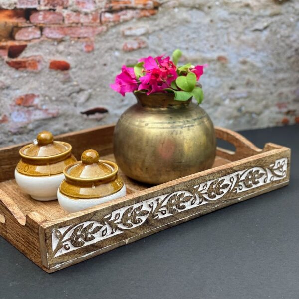 Athepoo-Wooden tray(15"x12"x2")