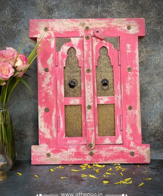athepoo wooden window pink
