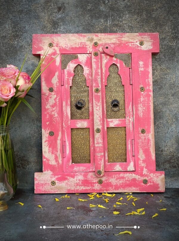 athepoo wooden window pink